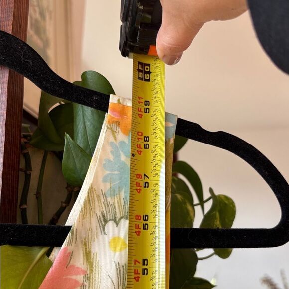 🎀Vintage 🎀 Floral Yellow and Orange Maxi Gown Organza Dress - Picture 9 of 10